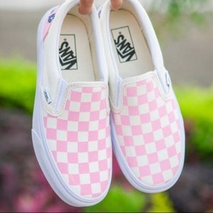 Checkered Vans ~ Pink and White ~ YOUNG N WILD